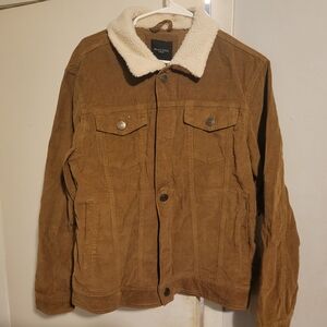 Goodfellow & Co Tan Corduroy Jacket with Sherpa Collar